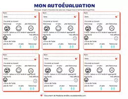 Aperçu - Outils du professeur - Fiche portfolio -autoévaluation et observations - Page de couverture