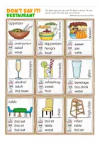 Vorschau - Spiele - at the restaurant Don't say it Spiel Englisch - Seite 3