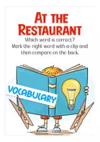 Vorschau - Spiele - at the restaurant / food Klammerkarten Englisch - Seite 1