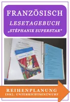 Vorschau - Stundenentwürfe - Französisch: Stéphanie Superstar! Lektüre - Lesetagebuch - Deckblatt