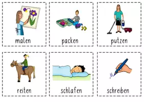 Vorschau - Spiele - Thema Verben: Bildkarten zur Pantomime - Seite 3