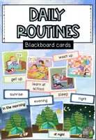 Vista previa - Decoración del aula - Daily routines - blackboard material - Portada