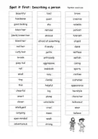 Vorschau - Arbeitsblätter - Spot it first: Describing a person (Vokabelspiel) - Seite 2