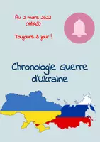 Aperçu - Feuilles d'exercices - Chronologie Guerre d'Ukraine - Guerre : Russie contre Ukraine (brouillon de leçon) - Page de couverture