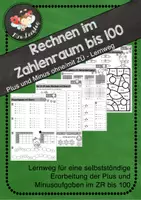 Vorschau - Arbeitsblätter - Plus und Minus im ZR 100 - Lernweg - Deckblatt
