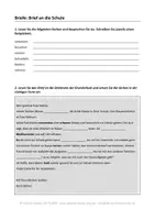 Vorschau - Arbeitsblätter - B1 DTZ Brief an die Schule - Deckblatt