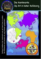 Vorschau - selbst erstellte Cliparts/Grafiken - Unsere Welt (neon) Cliparts zum Erstellen einer Weltkarte - Deckblatt