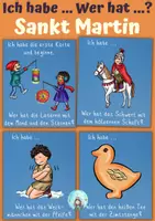 Vorschau - Spiele - Ich habe ... Wer hat ...? Sankt Martin (Lesespiel für Gruppen) - Deckblatt