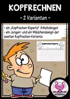 Vorschau - Arbeitsblätter - Kopfrechnen - 2 Varianten - Deckblatt