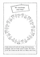 Vorschau - Arbeitsblätter - Friedenserziehung. Wir Kinder einer Welt. Frieden. Ukraine Krieg Israel Palästina Klasse 1, 2 ,3 4 #Standwithukraine - Seite 1