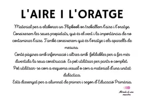 Vista previa - Hojas de trabajo - Flipbook: L'aire i l'oratge (aparells meteorologics) - Portada