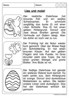 Vorschau - Arbeitsblätter - Lesen und Malen Ostern - Seite 3