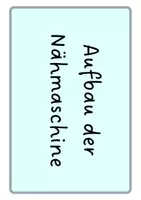 Vorschau - Anderer Materialtyp - Aufbau der Nähmaschine Zuordnungskarten - Seite 1