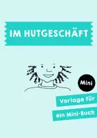 Vorschau - Mal- und Bastelvorlagen - Mini-Buch - Spiel und Spaß - Im Hutgeschäft - Deckblatt