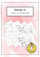 Vorschau - Arbeitsblätter - Leseübung oder Wochenhausaufgabe zum Buchstaben Au - Deckblatt