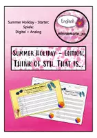 Vorschau - Arbeitsblätter - Summer Holiday - Think of sth. - Tablet oder analog - Deckblatt