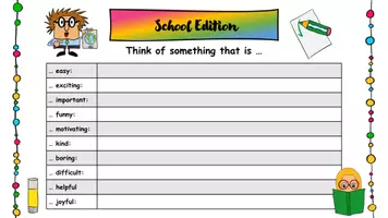 Vorschau - Arbeitsblätter - School - Think of sth. - Tablet oder analog - Seite 1