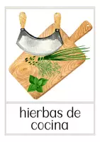 Aperçu - Présentation / Support pour le tableau - hierbas / la comida flash cards Espagnol - Page 1