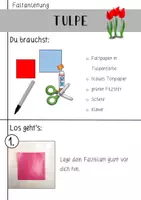 Vorschau - Mal- und Bastelvorlagen - Faltanleitung Tulpe - Seite 1
