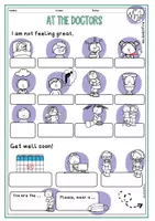 Vorschau - Arbeitsblätter - At the doctors | Vokabelblatt | feeling sick - Seite 1