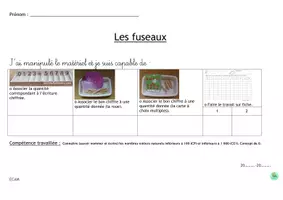Aperçu - Feuilles d'exercices - MONTESSORI / les fuseaux : livret d'exercices - Page 1