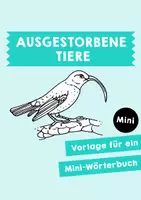 Vorschau - Mal- und Bastelvorlagen - Mini-Buch - Tiere - Ausgestorbene Tiere - Deckblatt