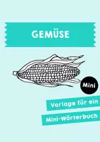 Vorschau - Mal- und Bastelvorlagen - Mini-Buch - Pflanzen -Gemüse - Deckblatt