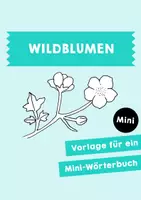 Vorschau - Mal- und Bastelvorlagen - Mini-Buch - Pflanzen - Wildblumen - Deckblatt