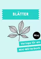 Vorschau - Mal- und Bastelvorlagen - Mini-Buch - Pflanzen - Blätter - Deckblatt