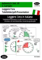 Vorschau - Poster - Leggere l'ora in italiano - Presentazione pdf - Präsentation im pdf-Format: Uhrzeiten auf Italienisch benennen - Deckblatt