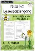 Vorschau - Arbeitsblätter - Lesespaziergang: Frühling (1. Klasse - 2. Klasse) - Deckblatt
