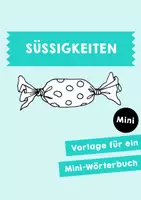 Vorschau - Mal- und Bastelvorlagen - Mini-Buch - Sachthemen - Süßigkeiten - Deckblatt