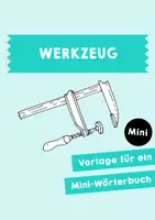 Vorschau - Mal- und Bastelvorlagen - Mini-Buch - Sachthemen - Werkzeug - Deckblatt