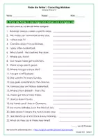 Vorschau - Arbeitsblätter - Typische Fehler im Simple Present mit Lösungen / Correcting Mistakes - PDF und Docx - Seite 2