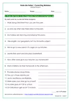 Vorschau - Arbeitsblätter - Typische Fehler im Simple Present mit Lösungen / Correcting Mistakes - PDF und Docx - Seite 3