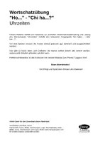 Vorschau - Bildkarten - Ho... chi ha... Ich habe - wer hat Uhrzeiten - Schnelle Wortschatzwiederholung Italienisch - Seite 1