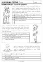 Vorschau - Arbeitsblätter - DESCRIBING PEOPLE - Reading Comprehension - Seite 1