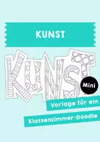 Vorschau - Mal- und Bastelvorlagen - Klassenzimmer-Doodle -Kunst - Deckblatt