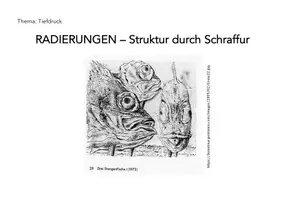 Vorschau - Bildkarten - Radierung- Struktur durch Schraffur - Deckblatt