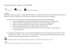 Vorschau - Bildkarten - Radierung- Struktur durch Schraffur - Seite 1