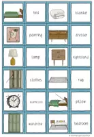 Aperçu - Jeux - Bedroom Matching Cards Game Anglais - Page 1