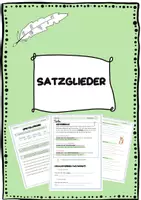 Vorschau - Unterrichtsreihen - Materialpaket Satzglieder mit Trainigsheft, Lernkontrolle, 3-fach diff. Klassenarbeit - Deckblatt