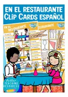 Aperçu - Jeux - en el restaurante / la comida clip cards Espagnol - Page de couverture