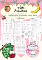 Vista previa - Unidades / Secuencias / Situaciones de Aprendizaje - Inglés - frutas - hojas de trabajo - Fruits - English - worksheets - Portada
