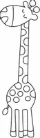 Aperçu - Matériel pour travaux manuels / dessin - Coloriages Girafe - Page 1