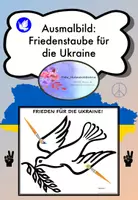 Vorschau - Arbeitsblätter - Ausmalbild: Friedenstaube für die Ukraine - Deckblatt