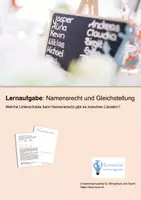 Vorschau - Arbeitsblätter - Lernaufgabe "Namensrecht und Gleichstellung" - Seite 1