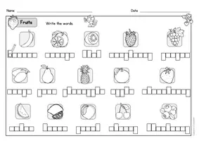 Aperçu - Apprentissages en autonomie - Anglais - Feuilles d'exercices sur le thème des fruits (fruits) - English Worksheets - Page 3