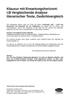Vorschau - Test - Klausur Q1, Q2 im GK/LK mit EWH: Unterwegs sein von der Romantik/vom Barock bis zur Gegenwart: Gedichtvergleich Blick aus dem Exil: Kaleko - Emigranten-Monolog und Heine - Anno 1839 - Seite 1