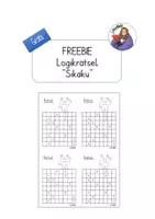 Vorschau - Arbeitsblätter - GRATIS, Sikaku - Rätsel, alle Klassen, Freebie - Deckblatt